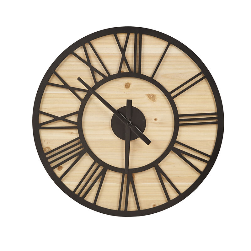 Gracie Mills Jackson Modern 23.6" Wood Wall Clock