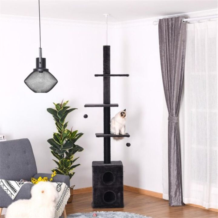 Stylish Multi-Level Cat Tree with Scratching Posts, Perches, and Hideaway Spaces for Cats