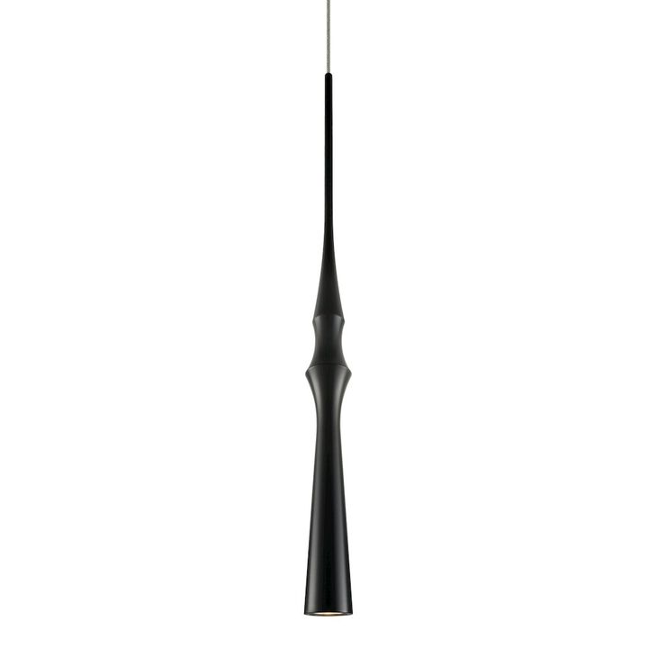 VONN Lighting Integrated LED Height Adjustable Pendant Light in Black