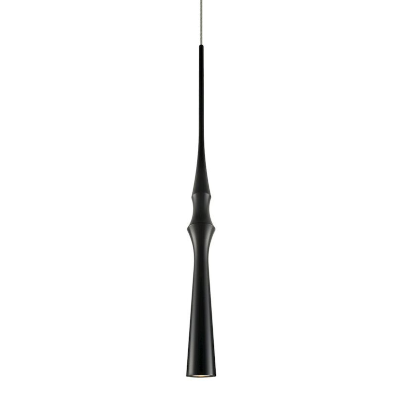 VONN Lighting Integrated LED Height Adjustable Pendant Light in Black