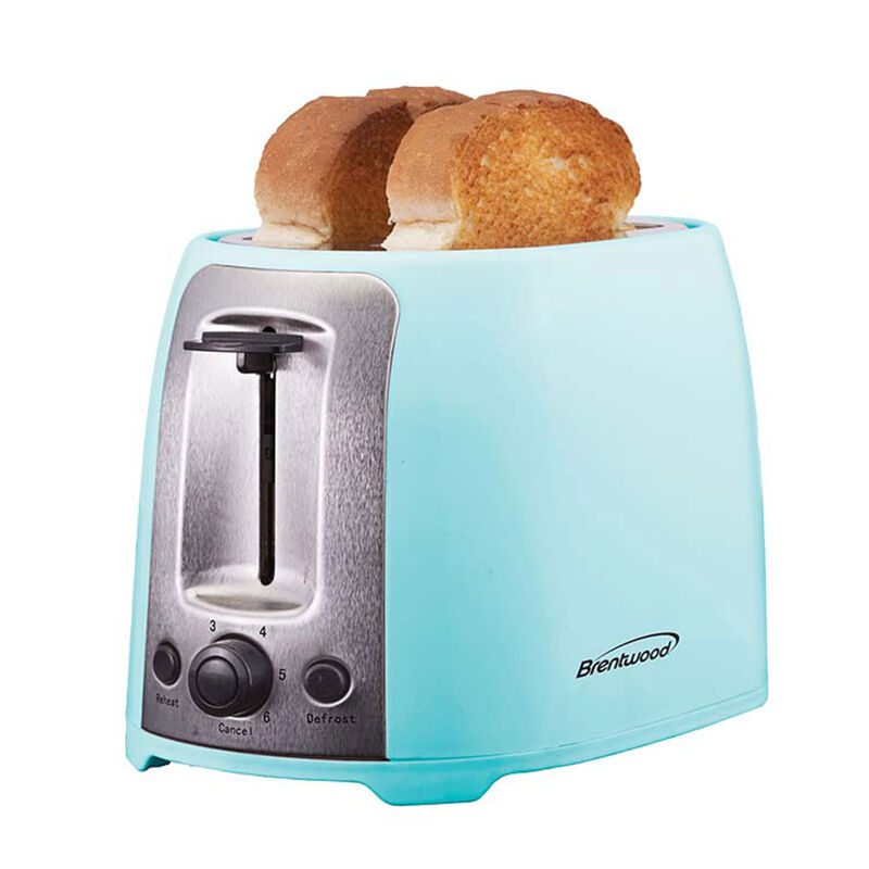Brentwood Cool Touch 2 Slice Extra Wide Slot Toaster in Blue