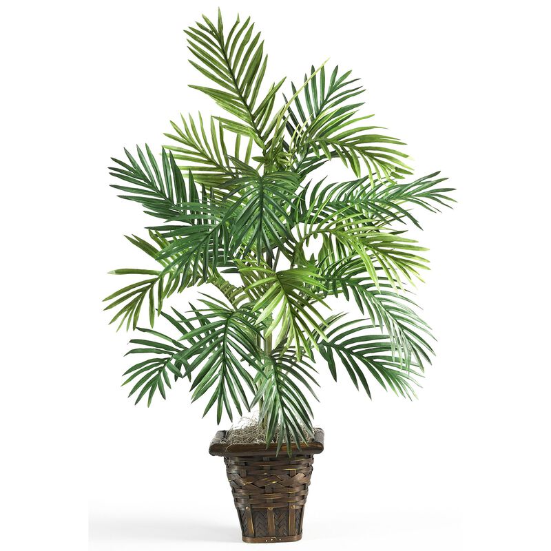 Hivvago Areca Palm w/Wicker Basket Silk Plant