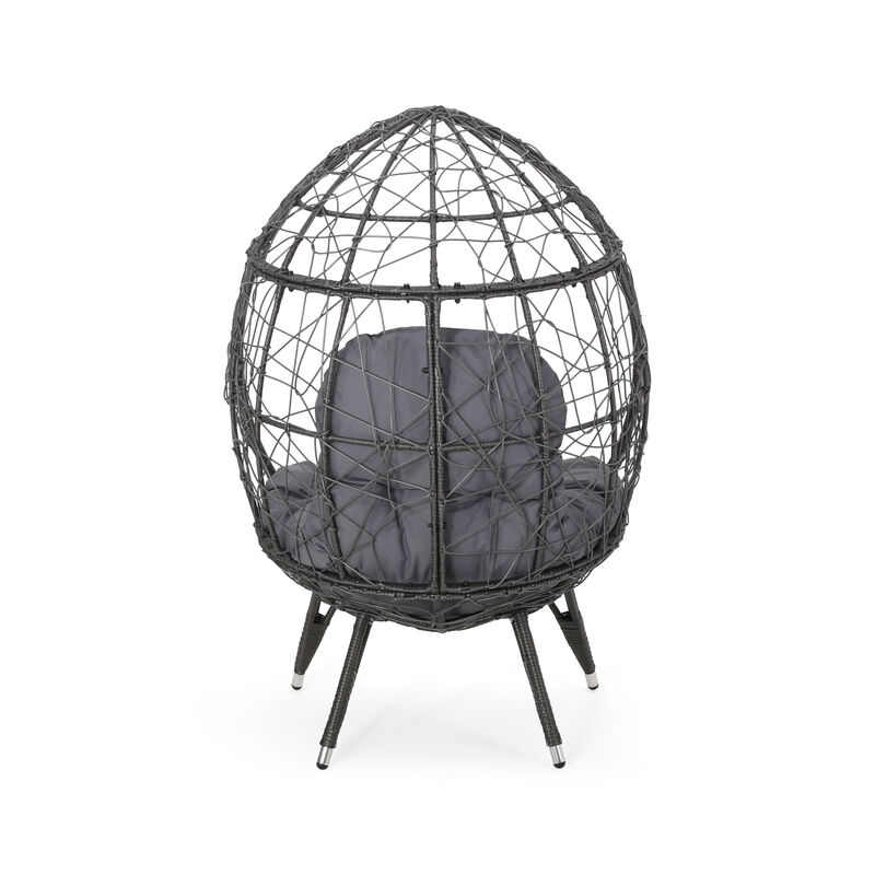 Merax Patio Rattan Egg Chair Teardrop Chair