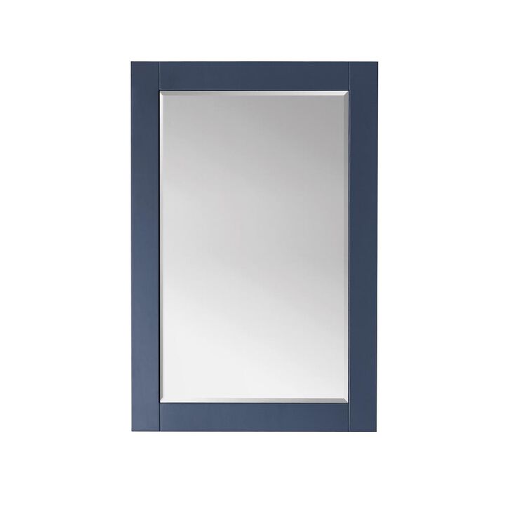 Altair 24 Rectangular Bathroom Wood Framed Wall Mirror in Royal Blue