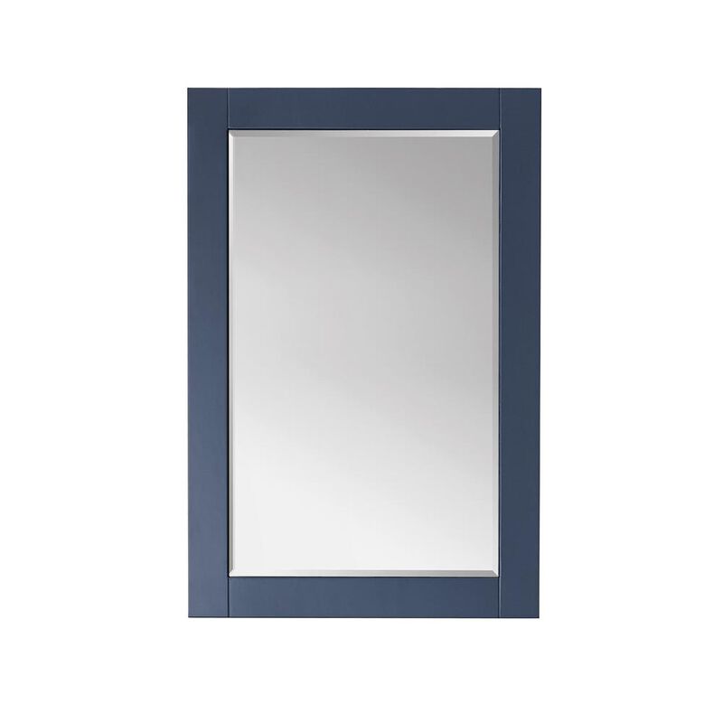 Altair 24 Rectangular Bathroom Wood Framed Wall Mirror in Royal Blue