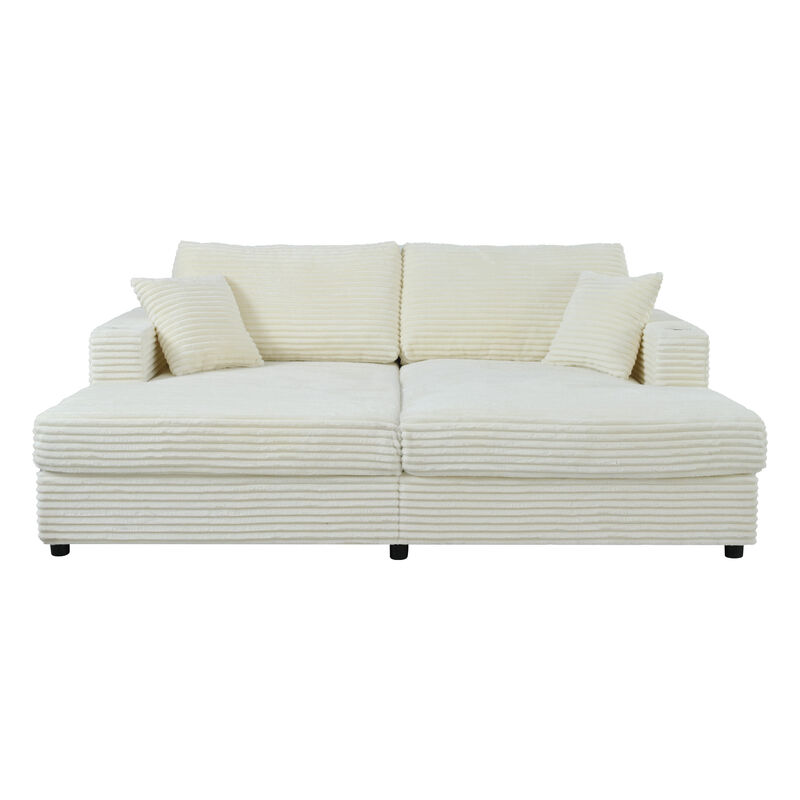 Merax Oversized Loveseat Chaise Lounge Sectional Sofa