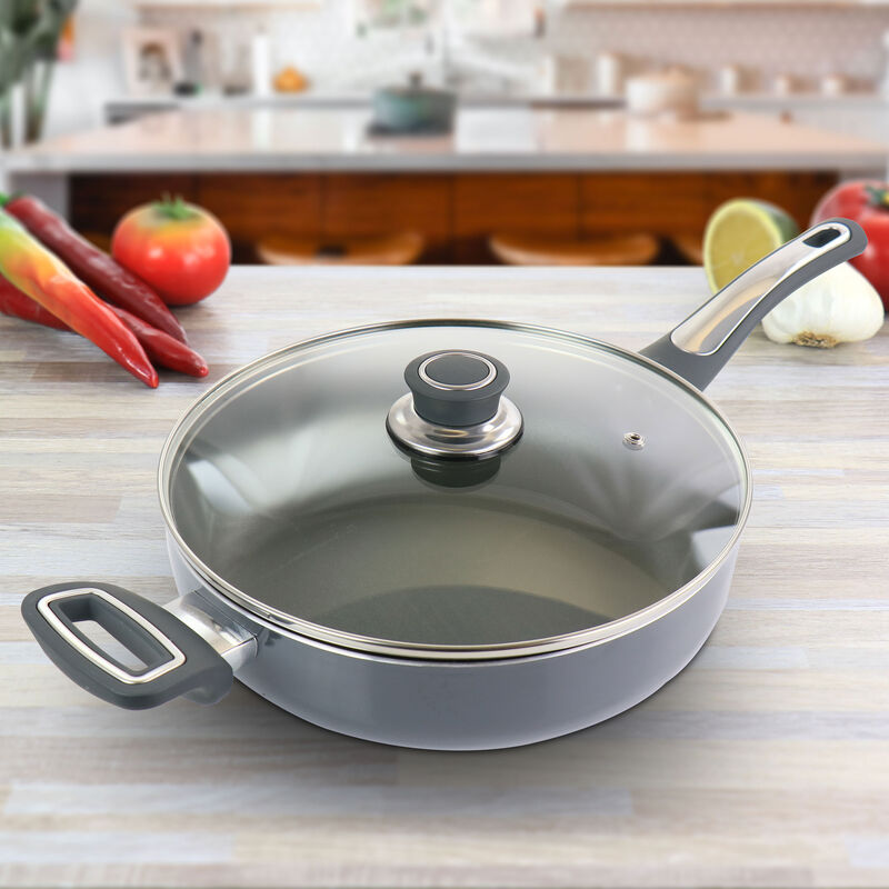 Oster 3.5 Quart Aluminum Saute Pan with Lid