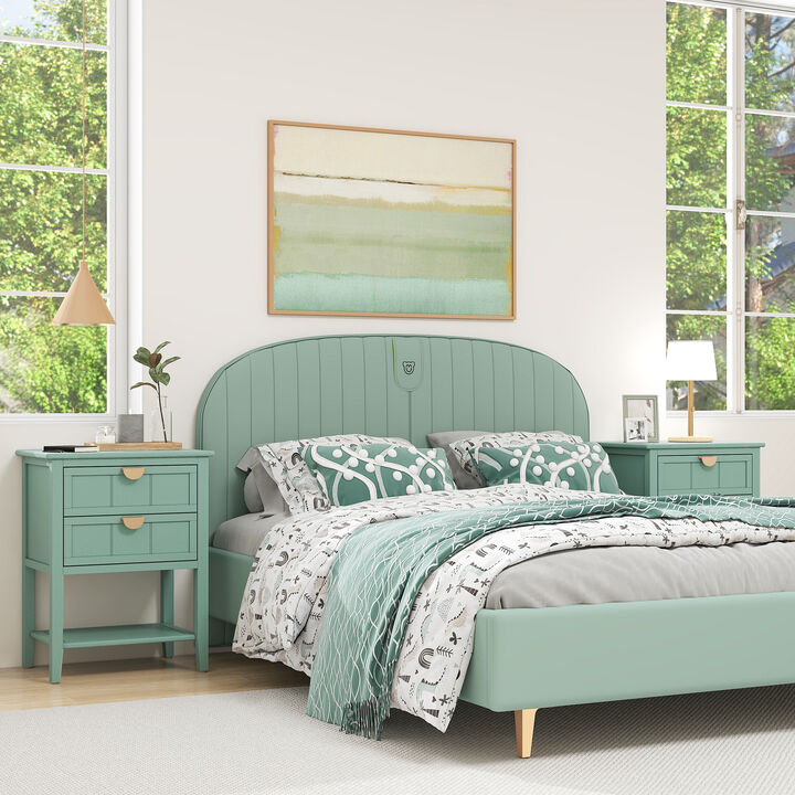 2 Drawer Side table,American style, End table,Suitable for bedroom, living room
