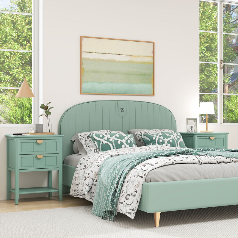 2 Drawer Side table,American style, End table,Suitable for bedroom, living room