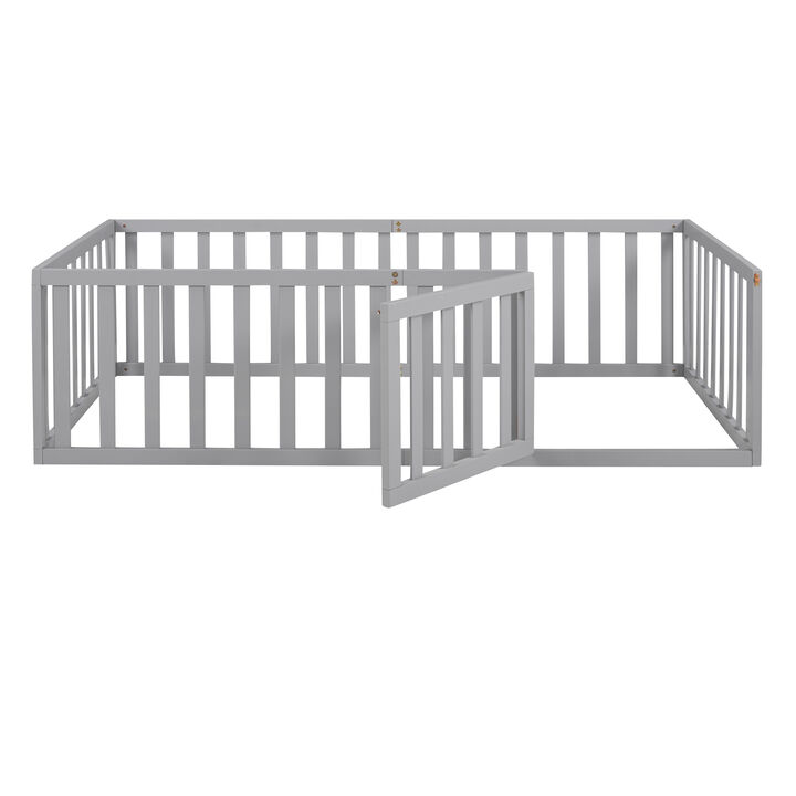 Merax Wood  Daybed Frame with Fence