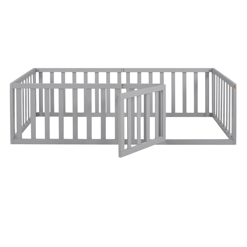 Merax Wood  Daybed Frame with Fence