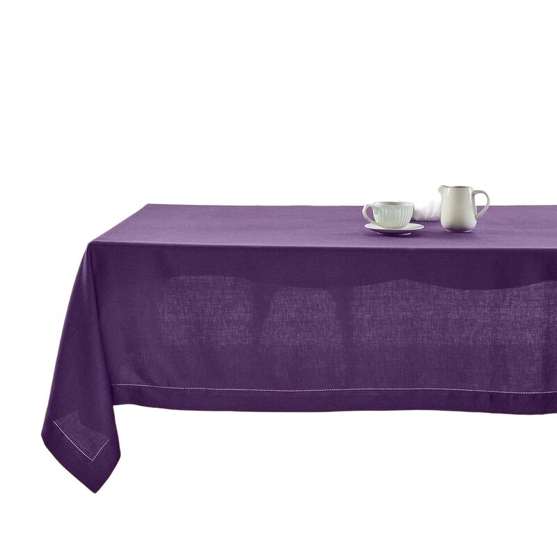Solino Home 100% Pure Linen Tablecloth | Classic Hemstitch