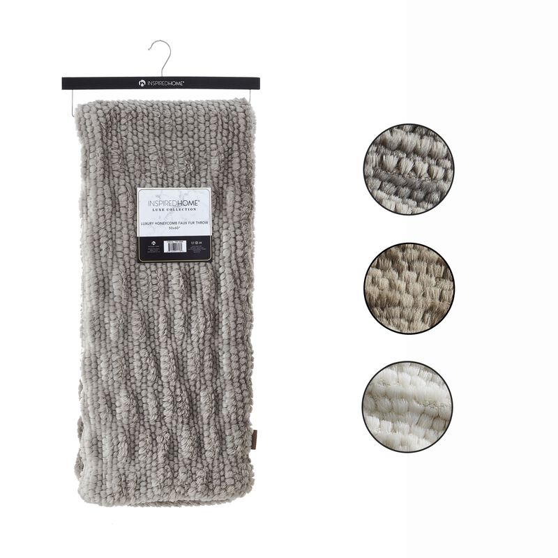 Inspired Home Baron Knit Throw 50"x60"