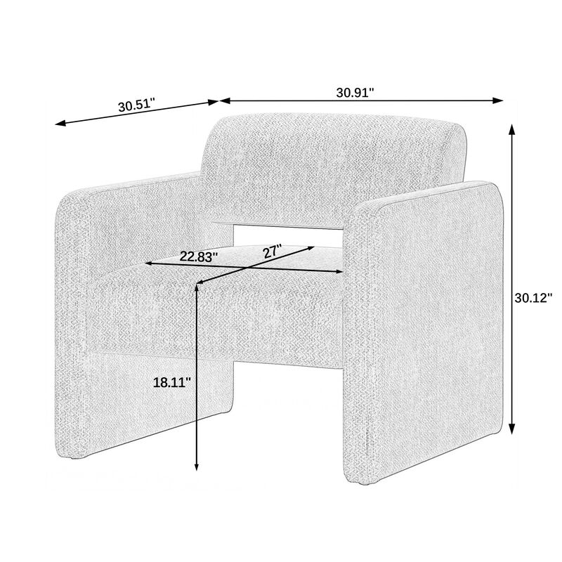 Merax Upholstered Single Sofa Chair with Armrests
