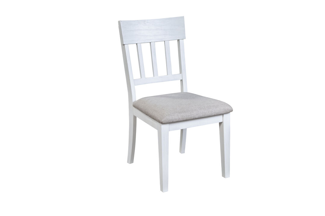 Donham Set of 2 Side Chairs, White Donham Set of 2 Side Chairs, White