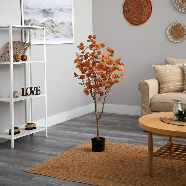 Hivvago 4 Feet Autumn Eucalyptus Artificial Tree