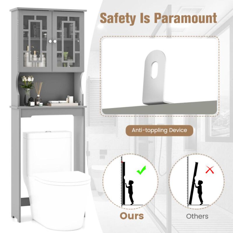 Hivvago Bathroom Spacesaver Over the Toilet Door Storage Cabinet