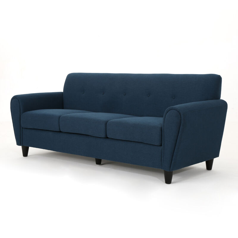 Merax Comfy 3-Seat Sofa with Wooden Legs