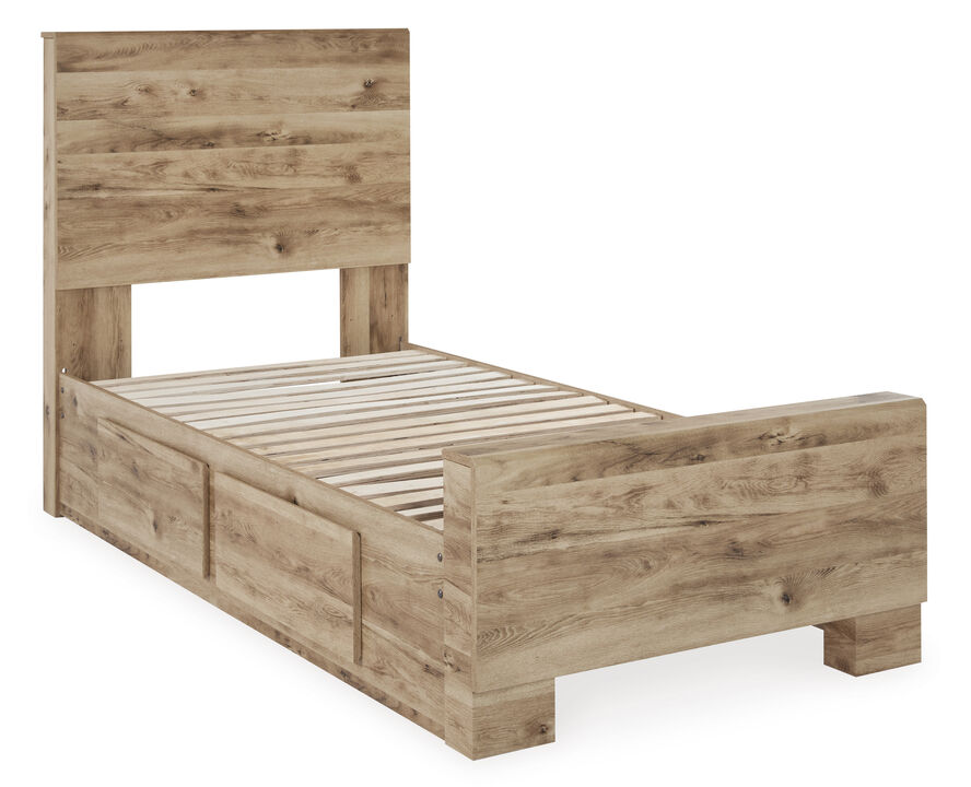 Hyanna Twin Panel Bed with 1 Side Storage