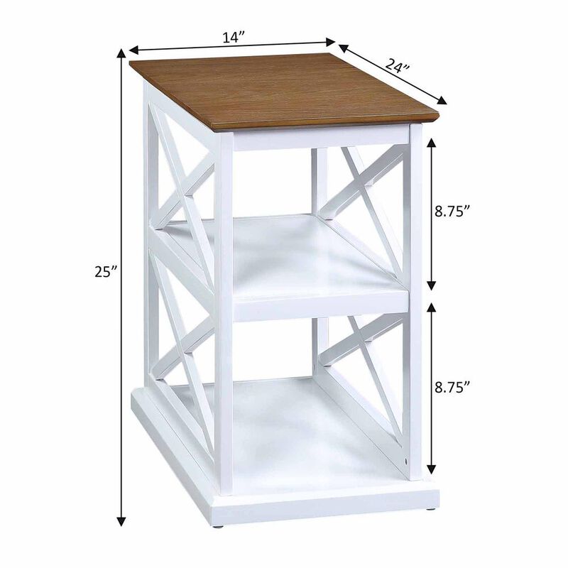 Convenience Concepts Coventry Chairside End Table with Shelves Multi
