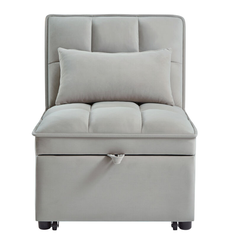 Merax Single Sofa Bed Futon with Storage Pockets