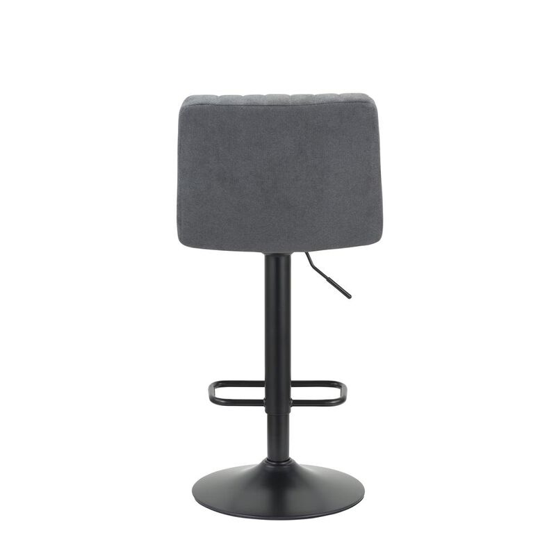 (35''~43.6'')H Adjustable Height Fabric Stool With Metal Leg, Set Of 2