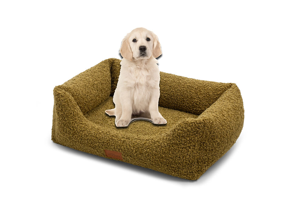 Milo Dog Ergonomic Sofa - Medium, Green Luxurious Removable Fabric