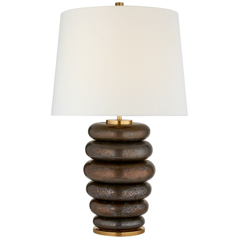 Phoebe Stacked Table Lamp in Crystal Bronze