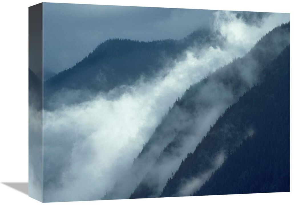 Mist rising in the Cascade Mountains near Hope, British Columbia, Canada-Canvas Art-16x12