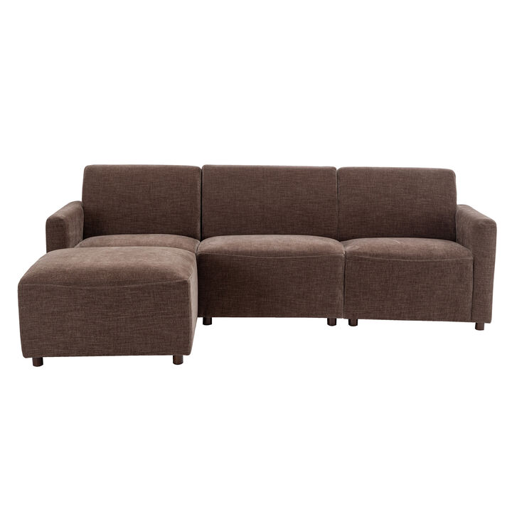 Duvall 4 Piece Modular Sofa -  Brown