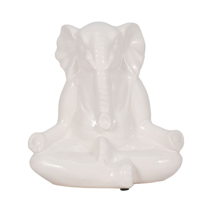Ceramic 7" Yoga Elephant