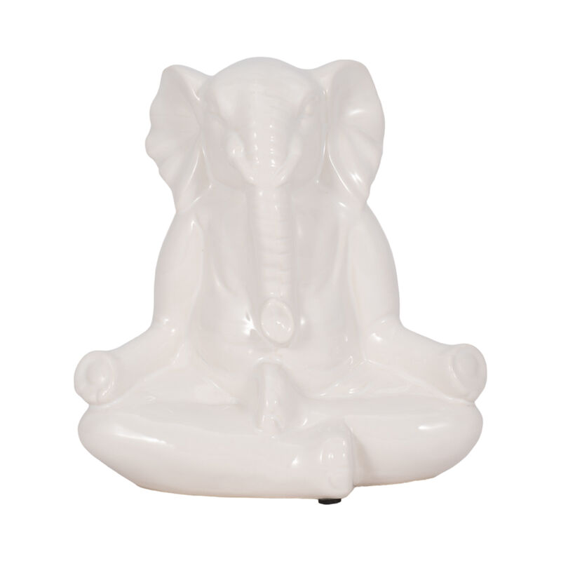 Ceramic 7" Yoga Elephant