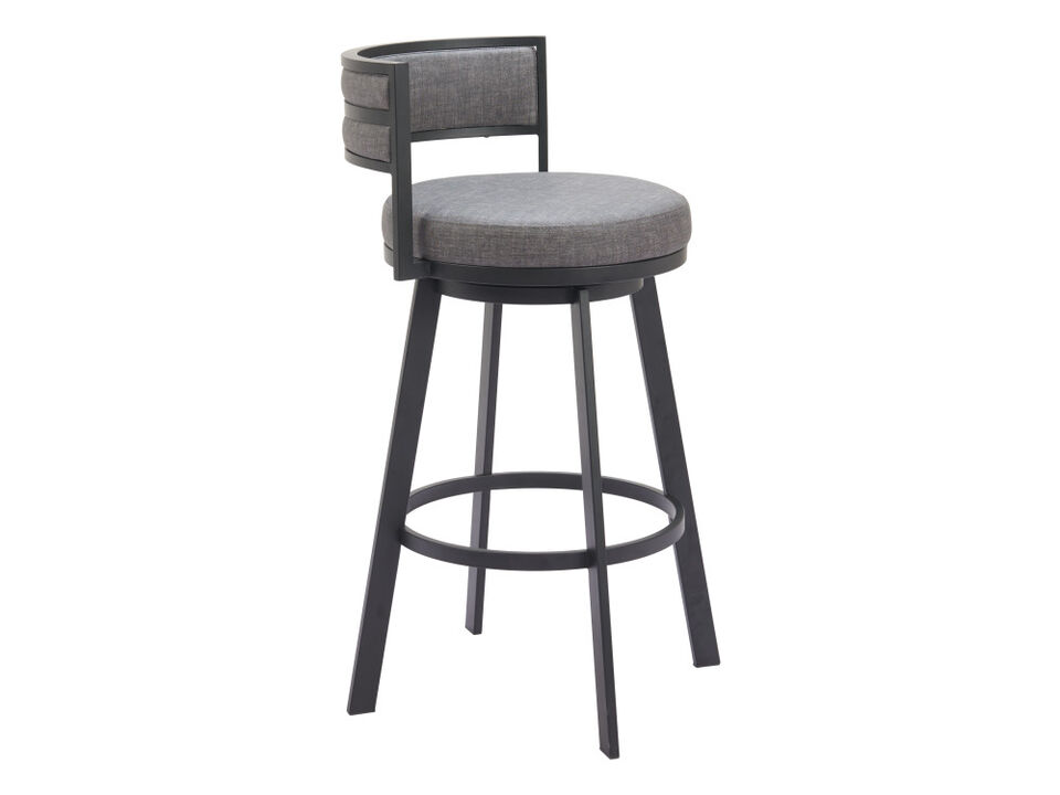 Gimsby Swivel Barstool Gray
