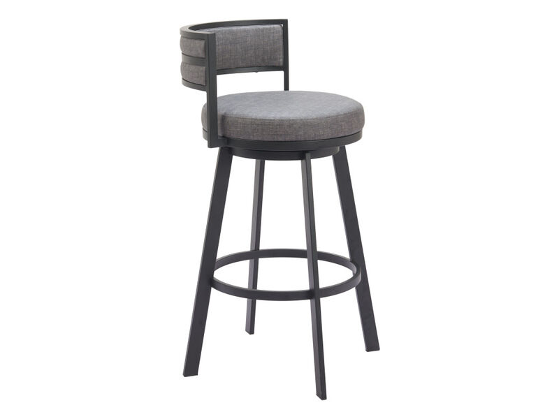 Gimsby Swivel Barstool Gray