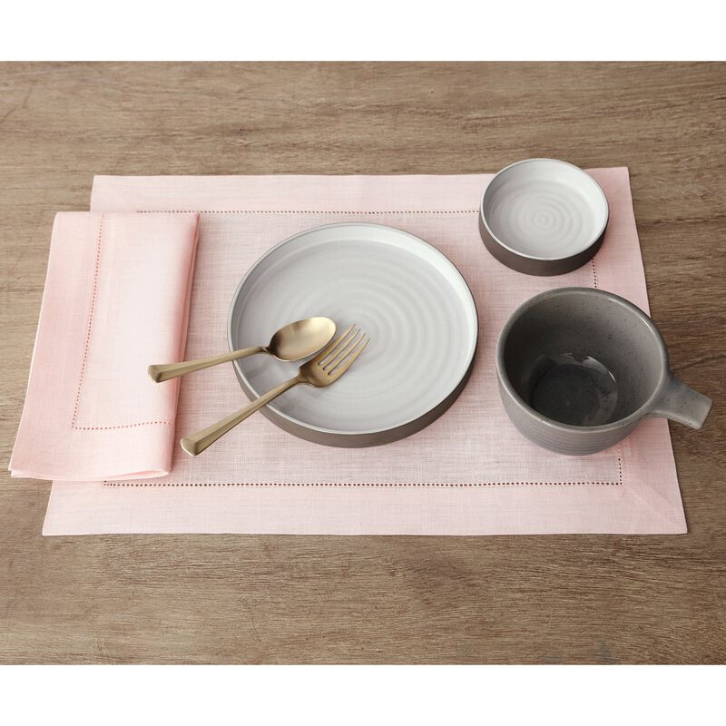 Solino Home 100% Pure Linen Dinner Napkins 20 x 20 Inch Set of 4 | Classic Hemstitch