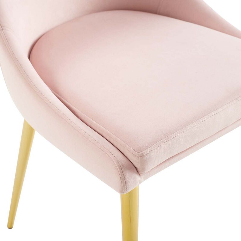Viscount Modern Accent Performance Velvet Dining Chair-Benzara