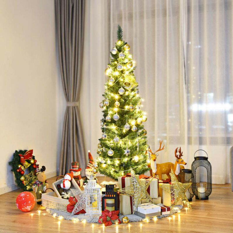 PVC Artificial Slim Pencil Christmas Tree