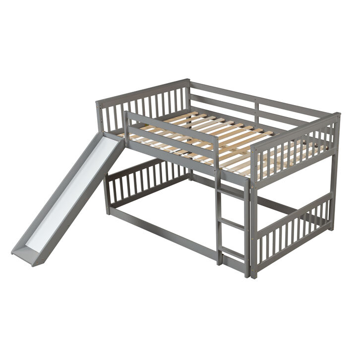 Full Over Full Bunk Bed With Slide II