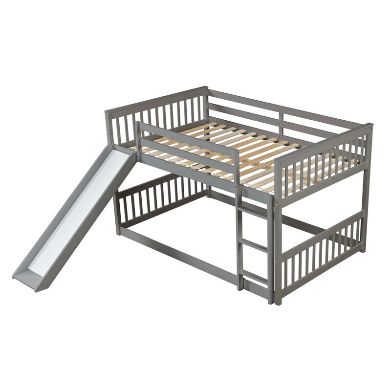 Full Over Full Bunk Bed With Slide II
