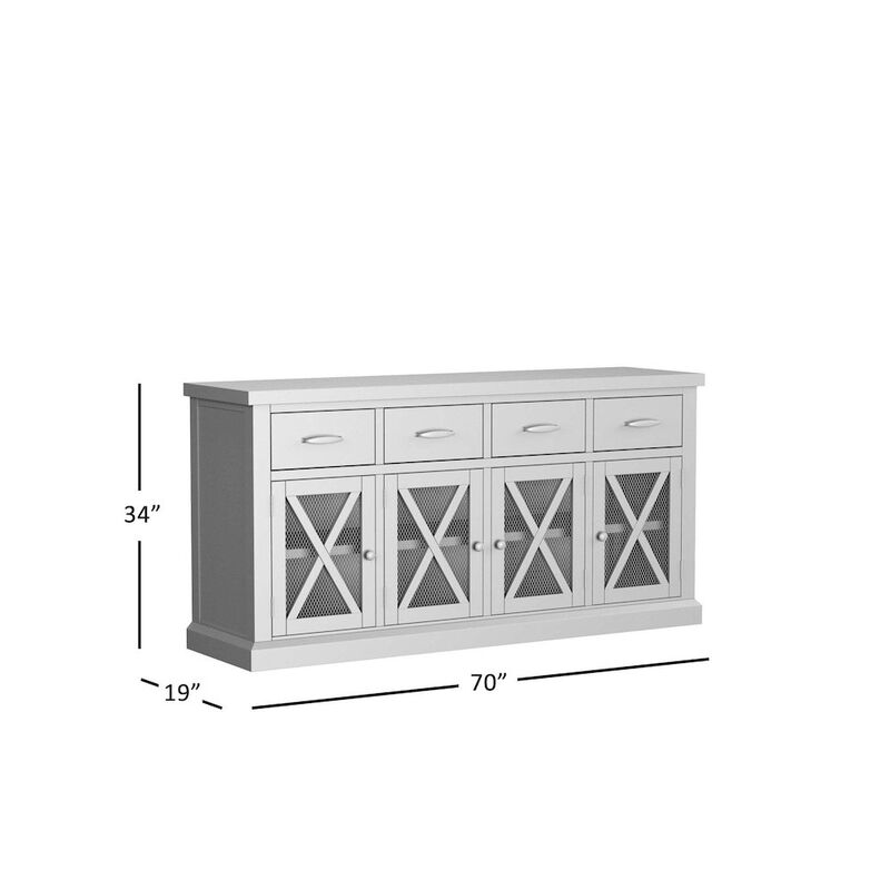 Jofran Four Drawer Sideboard Buffet Server