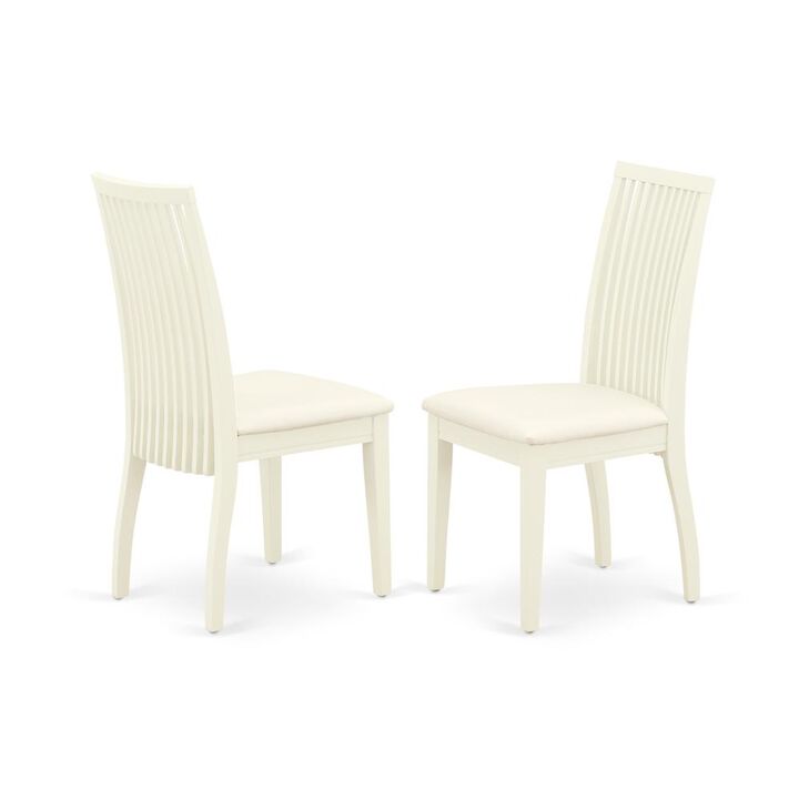 East West Furniture Dining Chair Linen White, IPC-LWH-C
