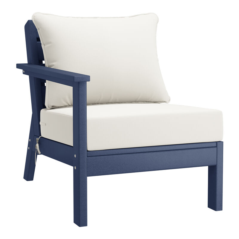 WestinTrends Outdoor Patio HDPE Loveseat Sofa with Patio Cushions