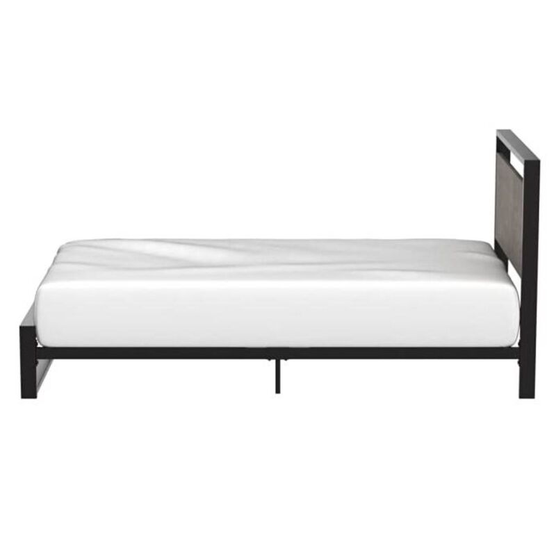 QuikFurn Twin Modern Farmhouse Platform Bed Frame with Wood Panel Headboard Footboard