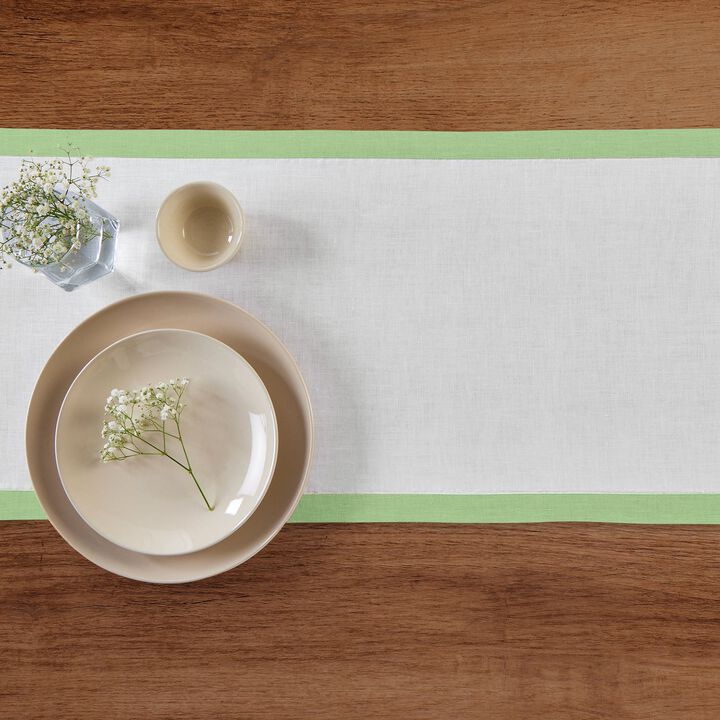 Solino Home 100% Pure Linen Table Runner 14 x 72 Inch | Classic