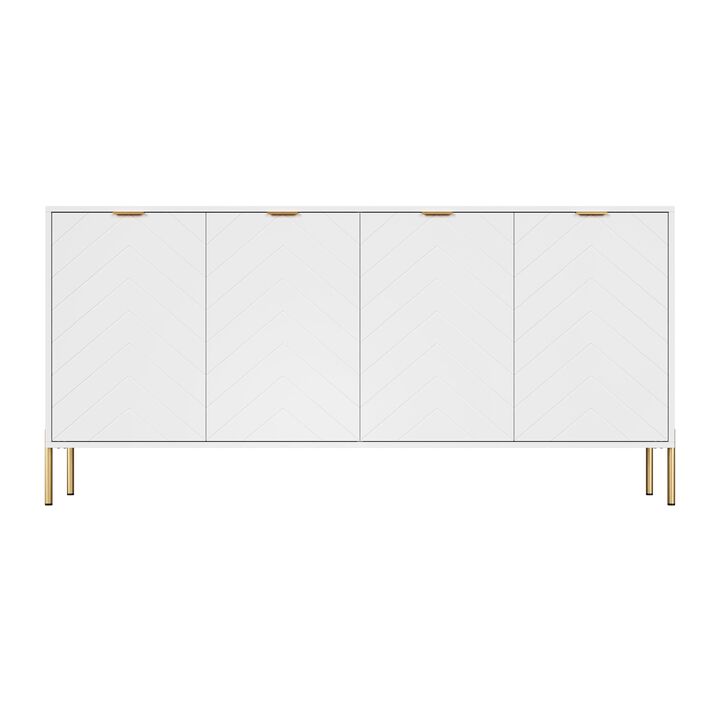4-Door Accent Cabinet More Large Storage Cabinet