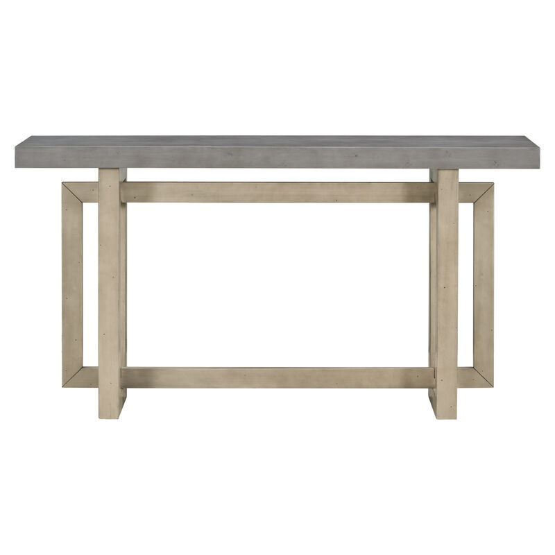 Merax Contemporary Console Table with Wood Top