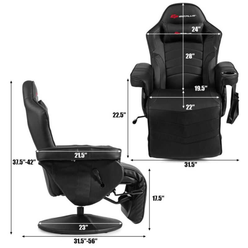 Hivvago Ergonomic High Back Massage Gaming Chair with Pillow