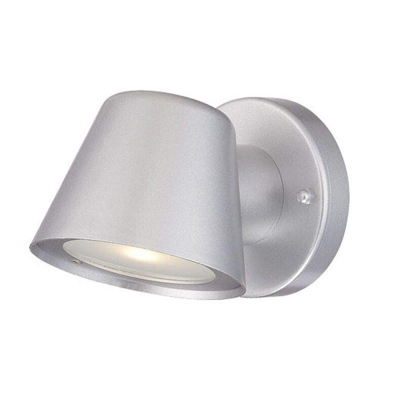 Hivvago Brushed Silver LED Short Cone Wall Light