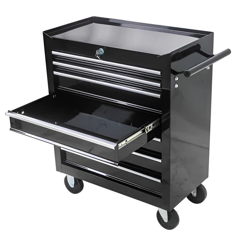 7-Drawer Multifunctional Tool Cart Mobile Storage Cabinet with Wheels for Garage & Workshop Organization
