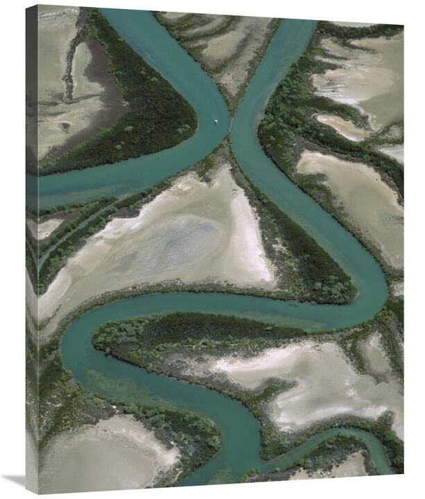 Meandering rivers, Gulf of Carpentaria, Northern Territory, Australia-Canvas Art-28x35